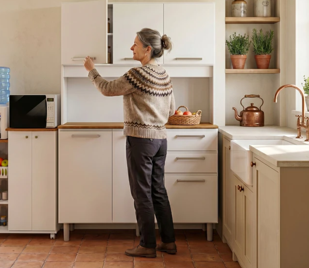 Mueble de Cocina Alacena y Despensa Blanco -3
