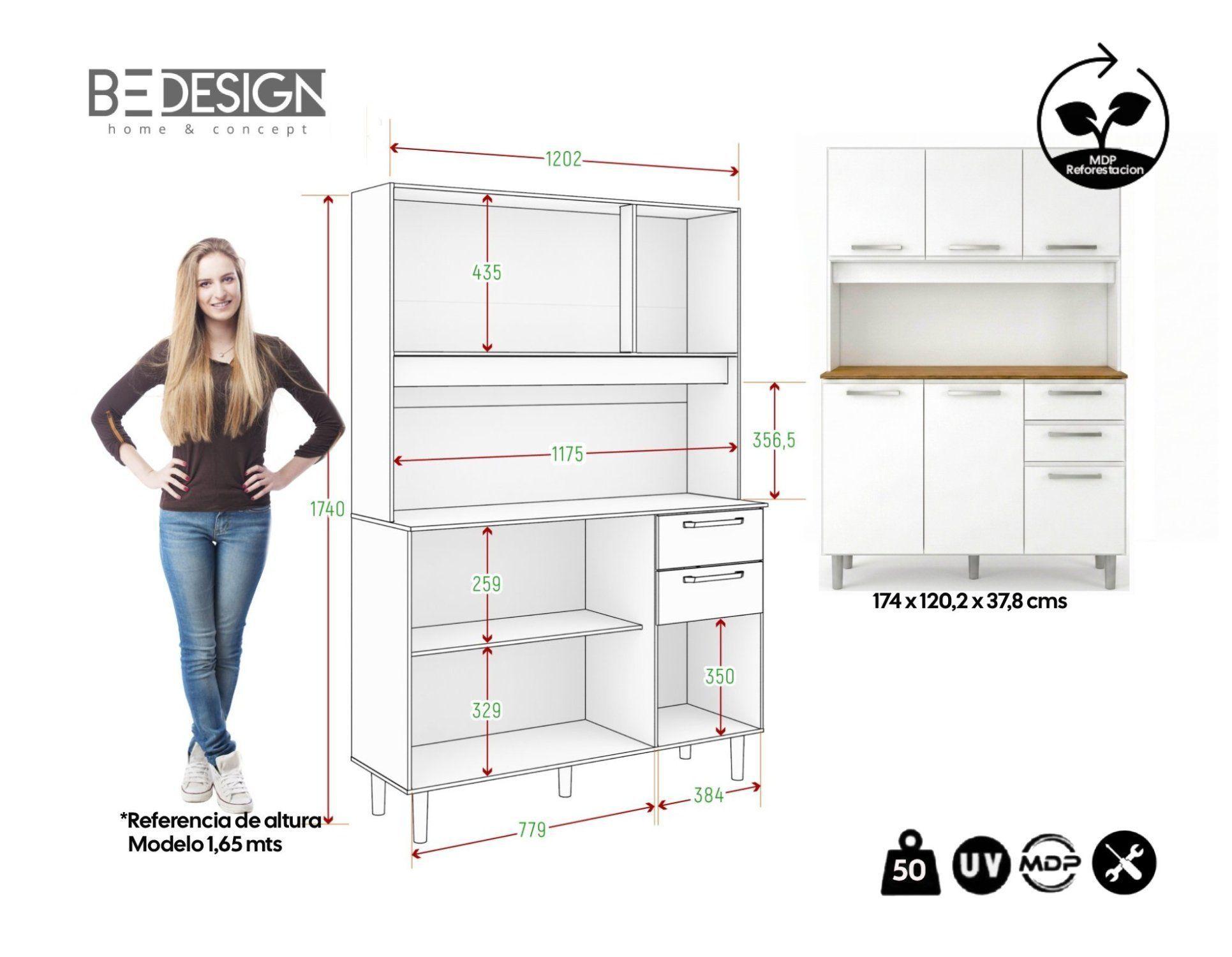 Mueble de Cocina Alacena y Despensa Blanco -5