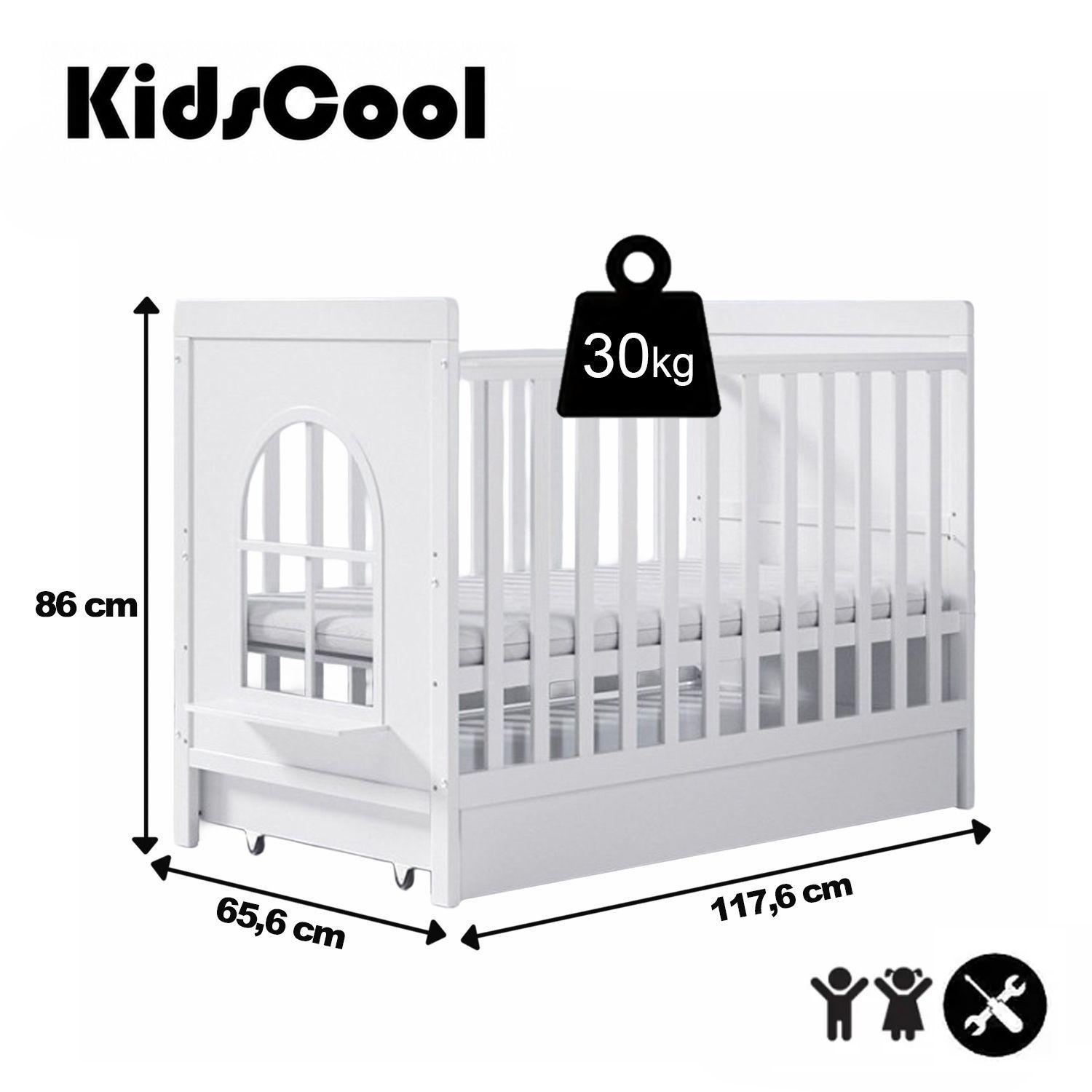Cuna 2 Funciones Evolutiva Blanca Kidscool -7