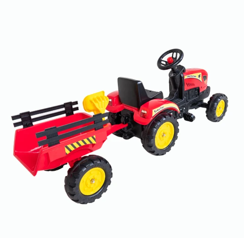 TRACTOR C/CARRO ROJO KIDSCOO-7