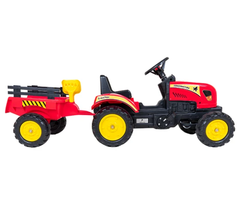 TRACTOR C/CARRO ROJO KIDSCOO-2
