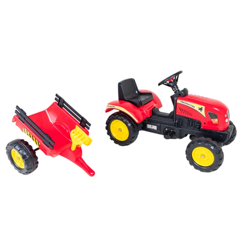 TRACTOR C/CARRO ROJO KIDSCOO-3