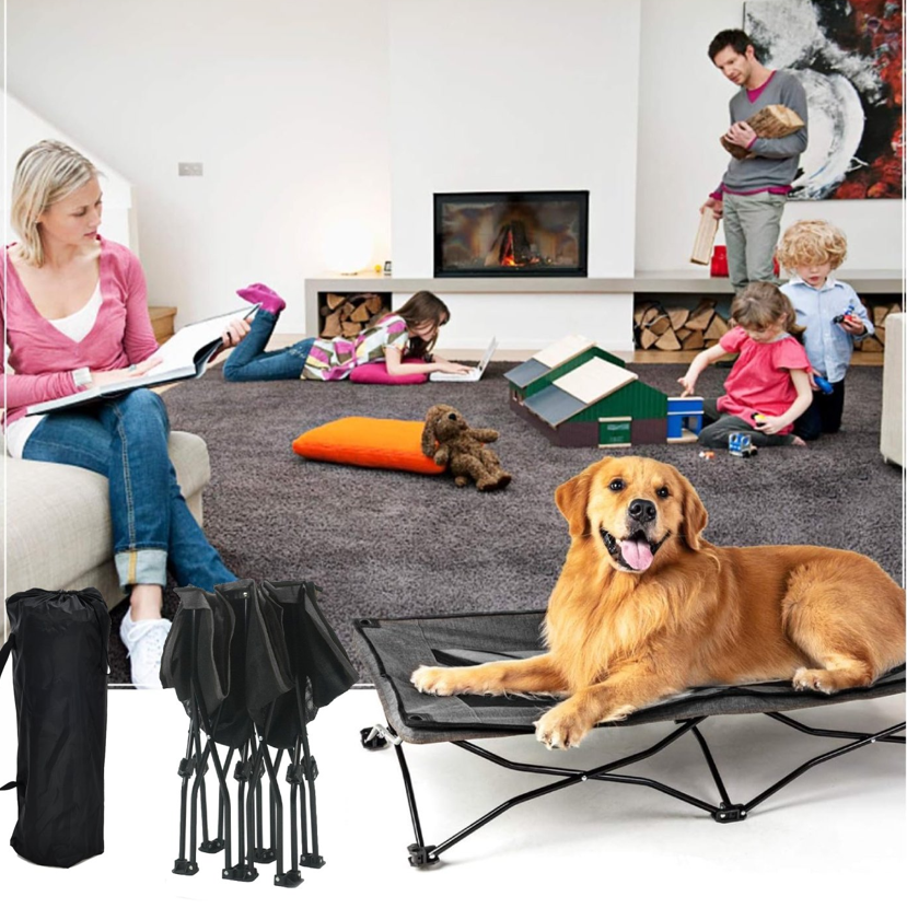 Cama Elevada Plegable Para Perro Talla L Soporta 90 Kg -2