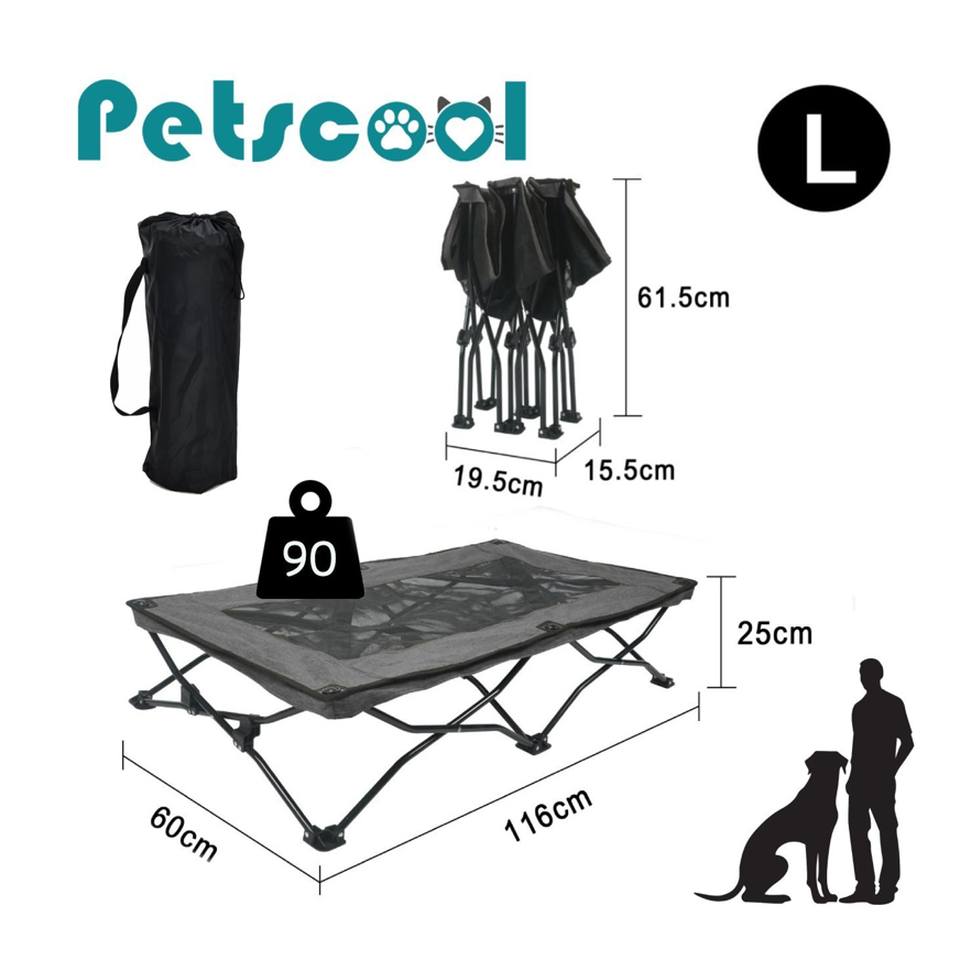 Cama Elevada Plegable Para Perro Talla L Soporta 90 Kg -6