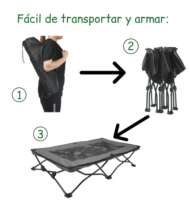 Cama Elevada Plegable Para Perro Talla L Soporta 90 Kg -4