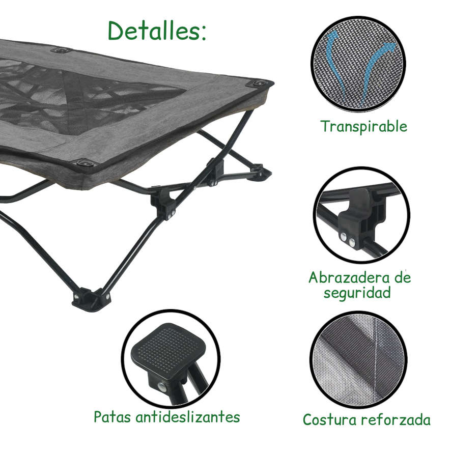 Cama Elevada Plegable Para Perro Talla L Soporta 90 Kg -5