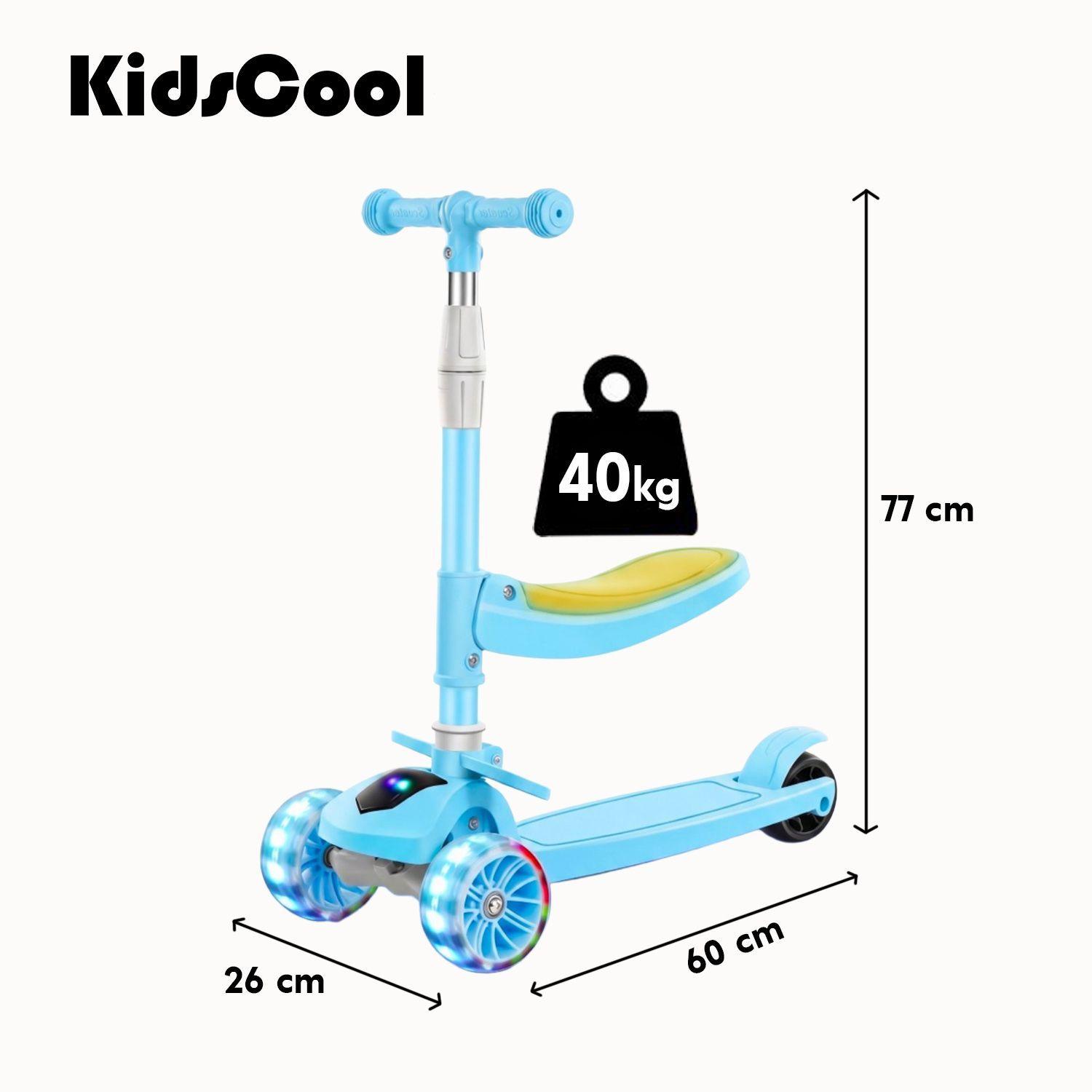 Scooter Plegable Con Asiento Kidscool Música y Luces-5