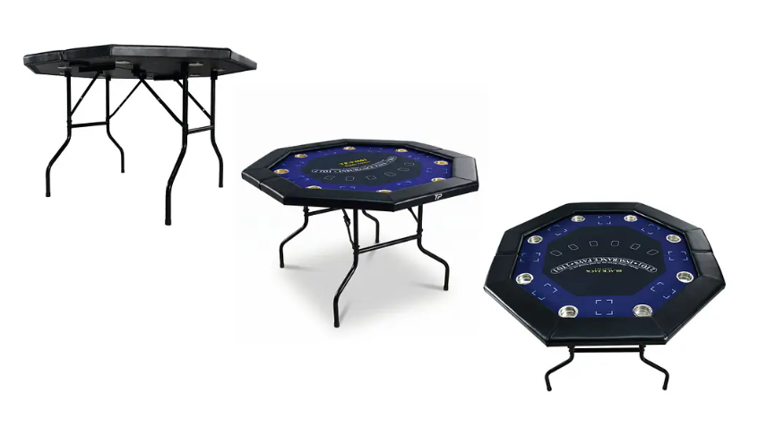 Mesa De Póker Octagonal Plegable 8 Jugadores Hobby Games-2