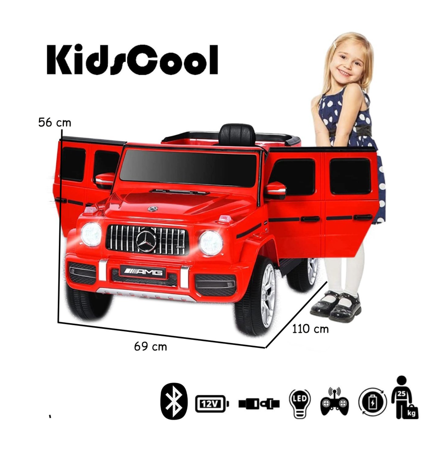 AUTO A BATERIA JEEP MERCEDES G63 ROJO-2