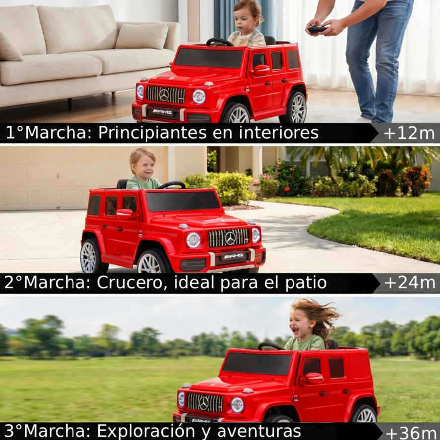 AUTO A BATERIA JEEP MERCEDES G63 ROJO-4