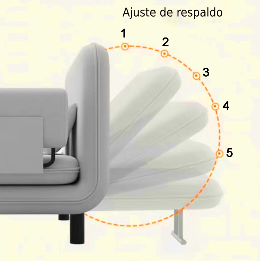 SOFA/MINI CAMA INFANTIL GRIS 80CM-3