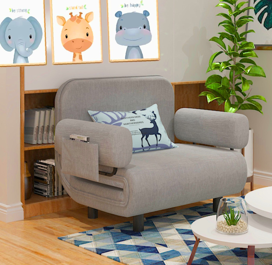 SOFA/MINI CAMA INFANTIL GRIS 80CM-6