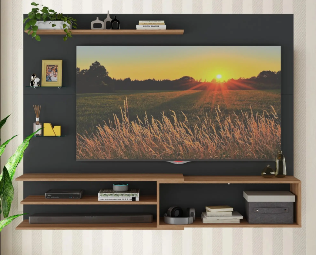 RACK PARED BE65" NEGRO MIEL-3
