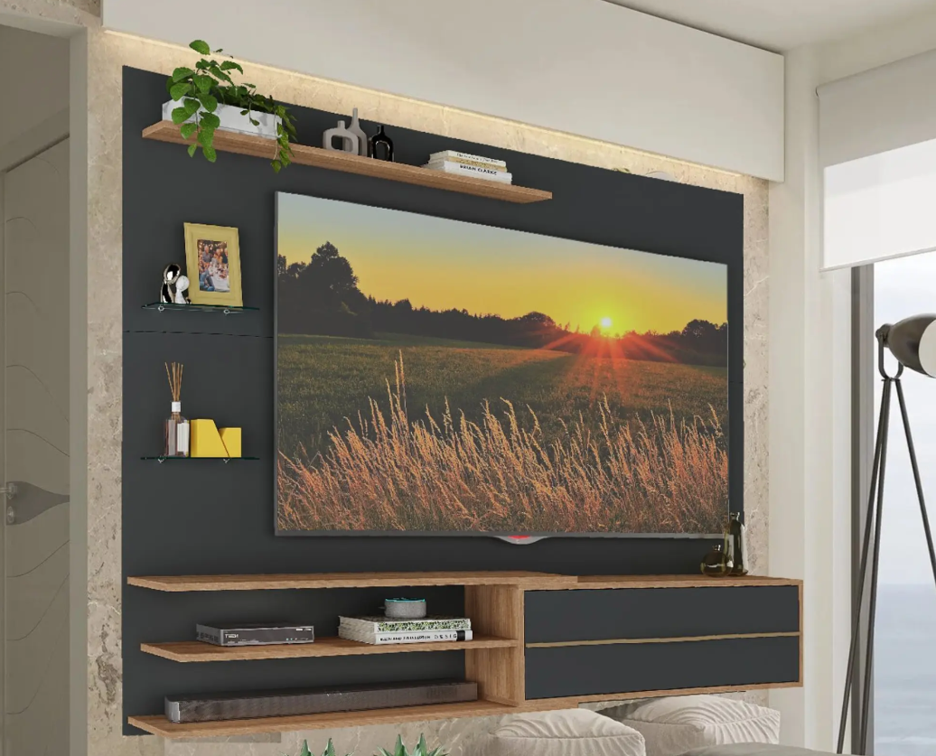 RACK PARED BE65" NEGRO MIEL-4