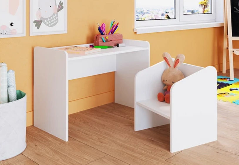 MESA CON SILLA MONTESSORI BLANCO-2