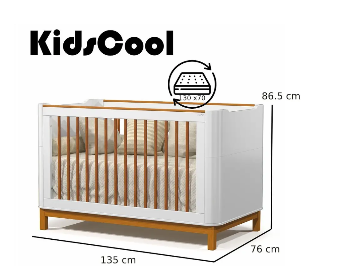 Cuna Flow Laqueada Eco Wood Blanca-4