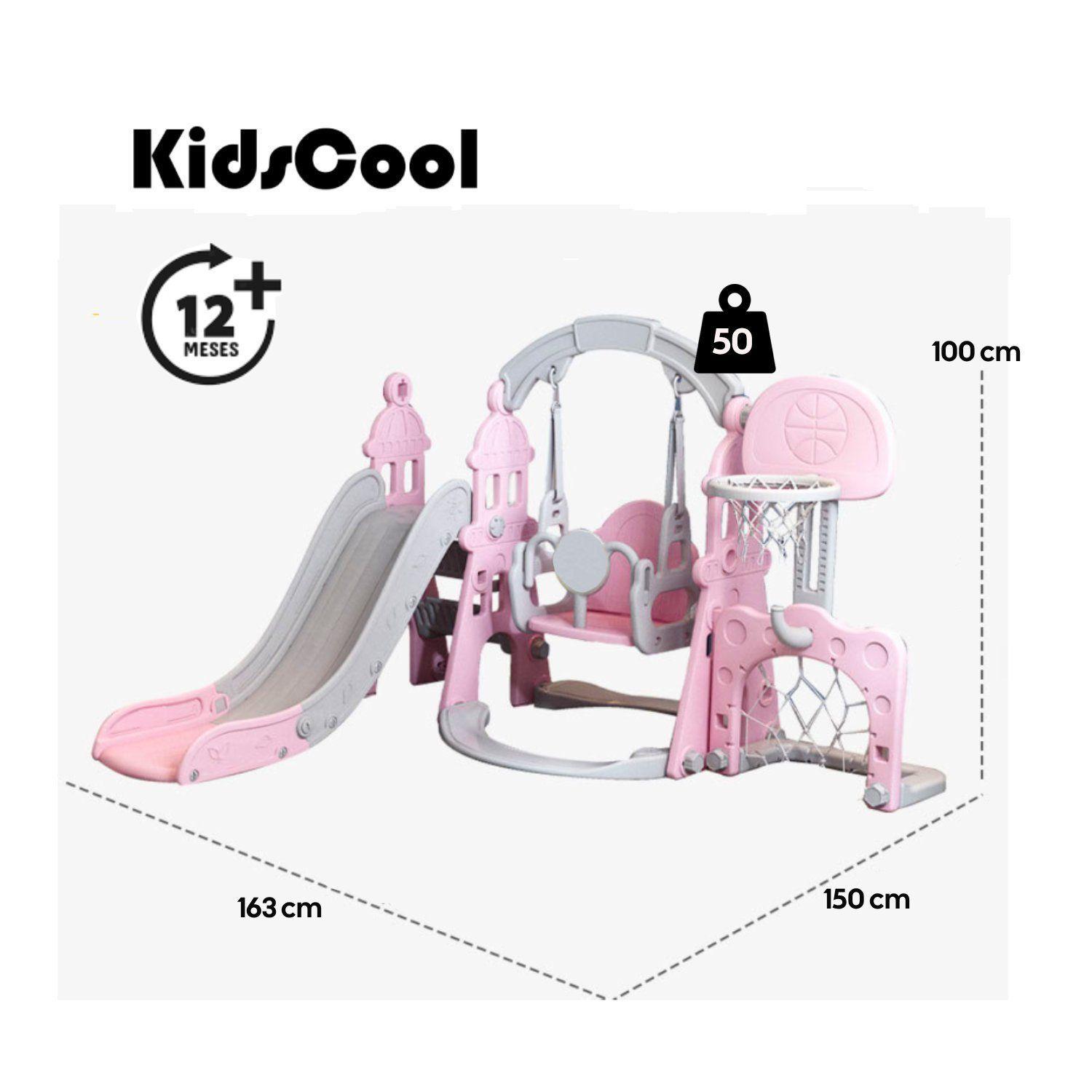 Resbalín Columpio Infantil 5 en 1 Kidscool Centro De Juegos Rosado -6