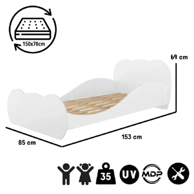 MINI CAMA NUBE BLANCA PREMIUN-4