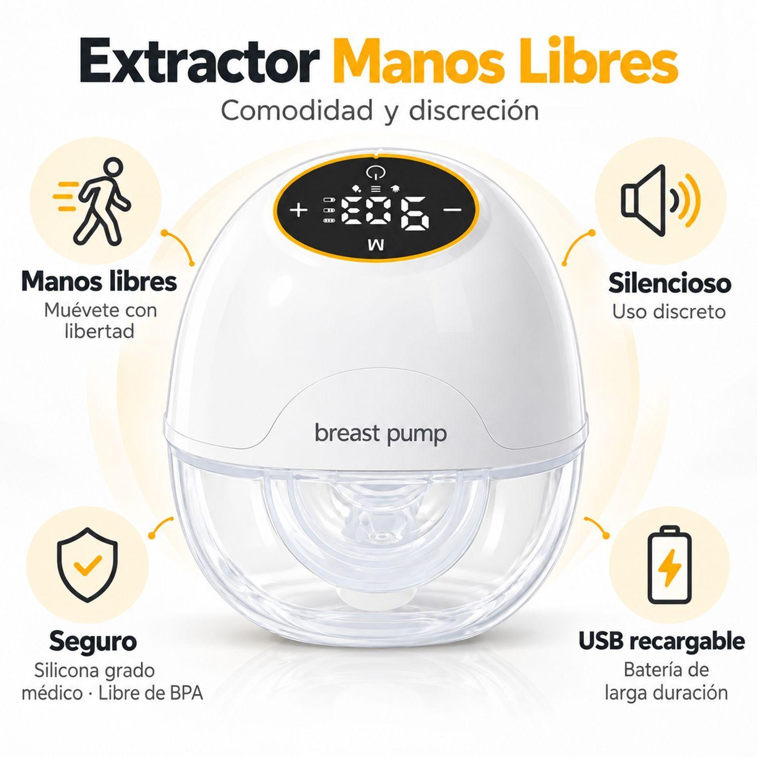 Extractor De Leche Materna Manos Libres Portátil Y Ergonómico Kidscool -1