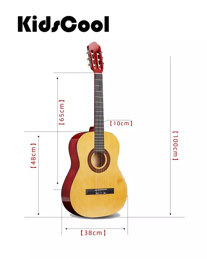Guitarra Acústica Clásica 39” Café Ideal Principiantes y Niños-4
