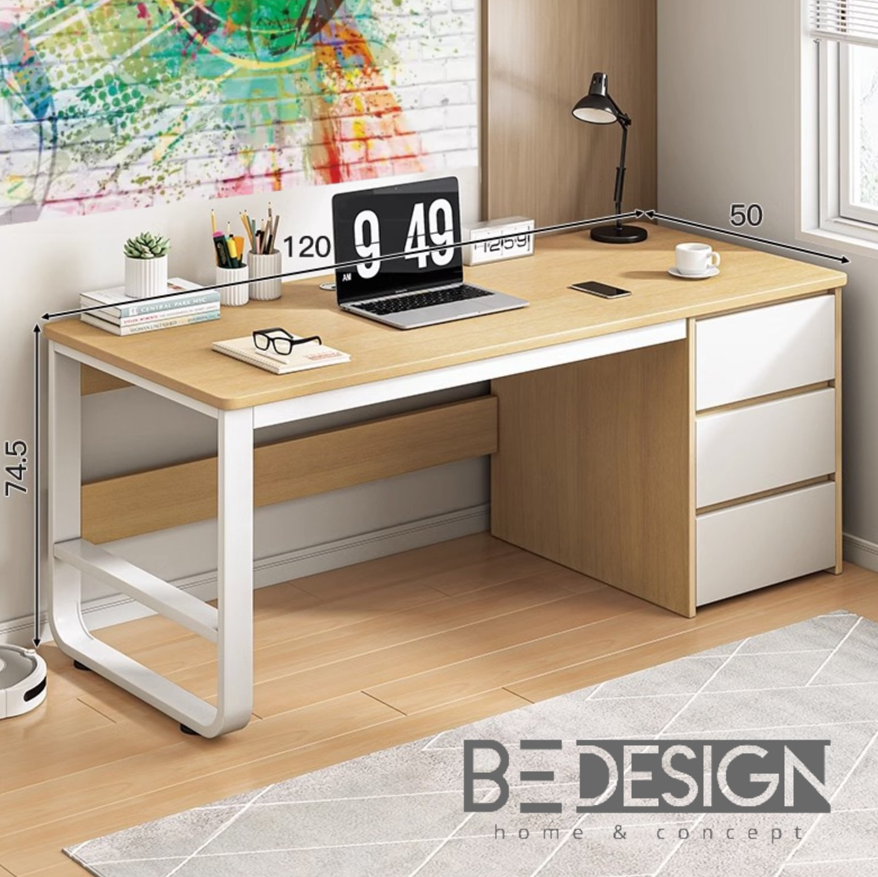 ESCRITORIO EJECUTIVO METAL BEIGE BLANCO-6