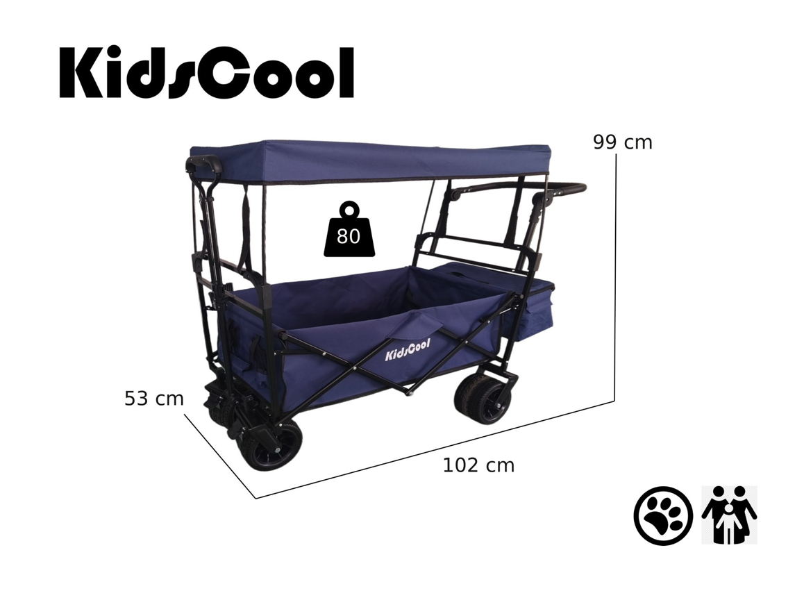 CARRITO WAGON PLEGABLE CON TECHO AZUL                       -4