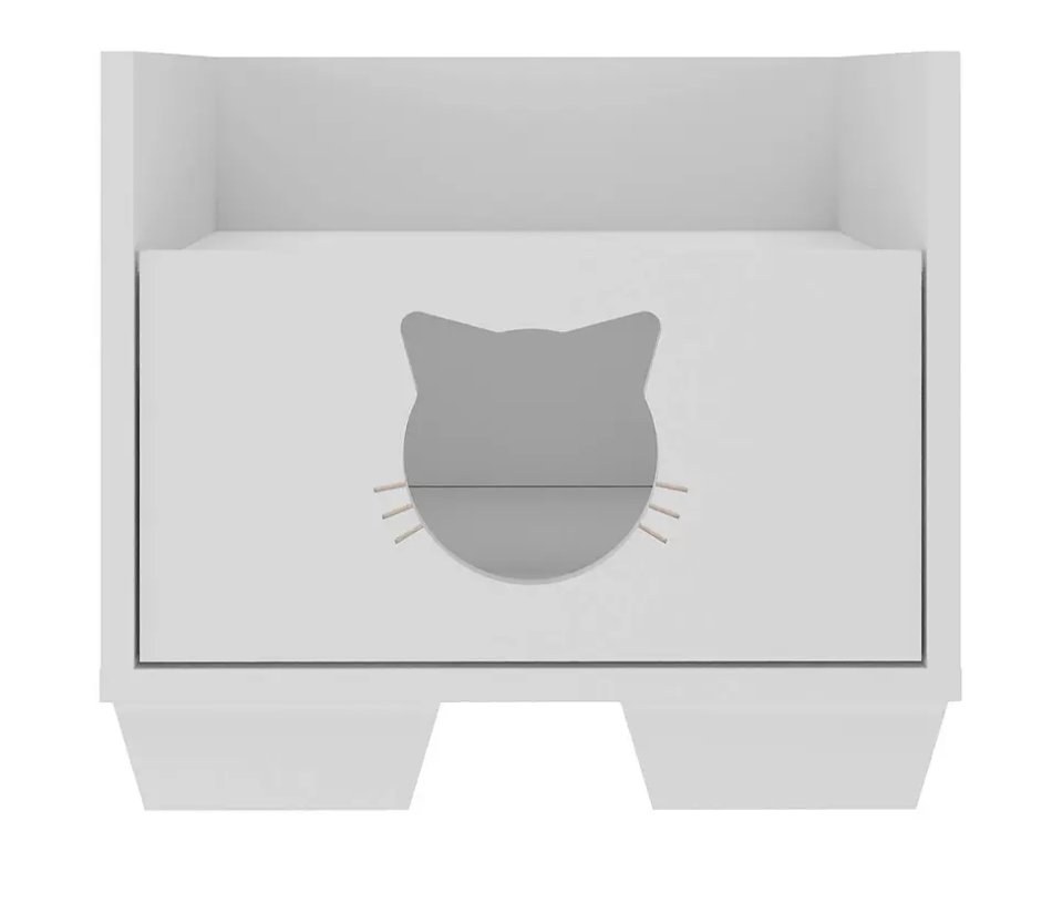 CAMA CAJONERA PETS GATITOS BLANCA-2