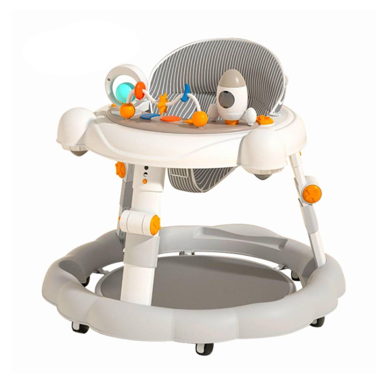 Andador Bebé Kidscool Antivuelco Plegable 4 en 1 Gris-0