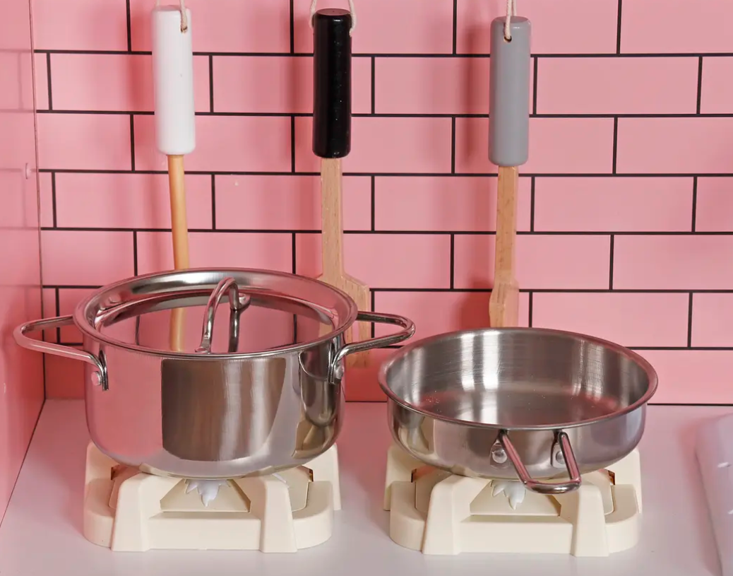 COCINA MAGIC CHEF ROSADA FULL CON ACCESORIOS-4