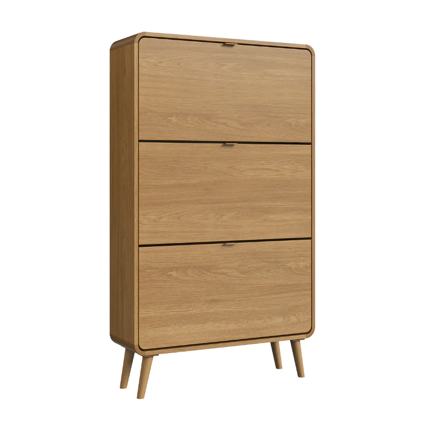 Zapatero 3 Puertas Abatibles Roble Be Design -0