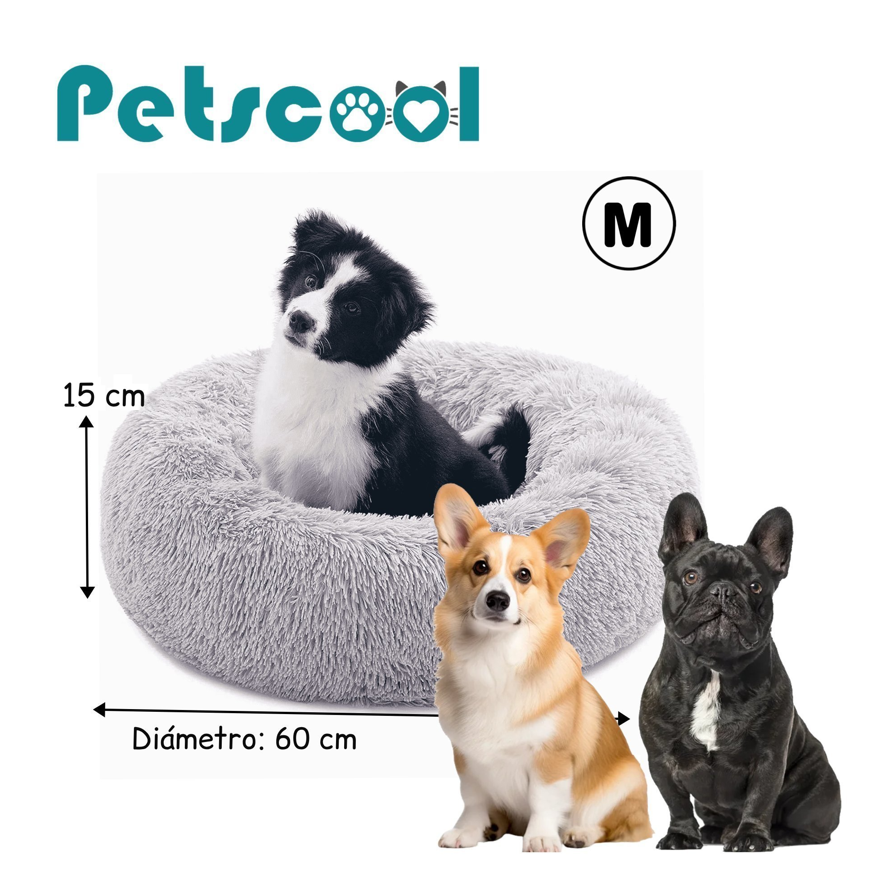 Cama Nido Relajante Para Mascotas M Gris 60 cm Antiansiedad -4