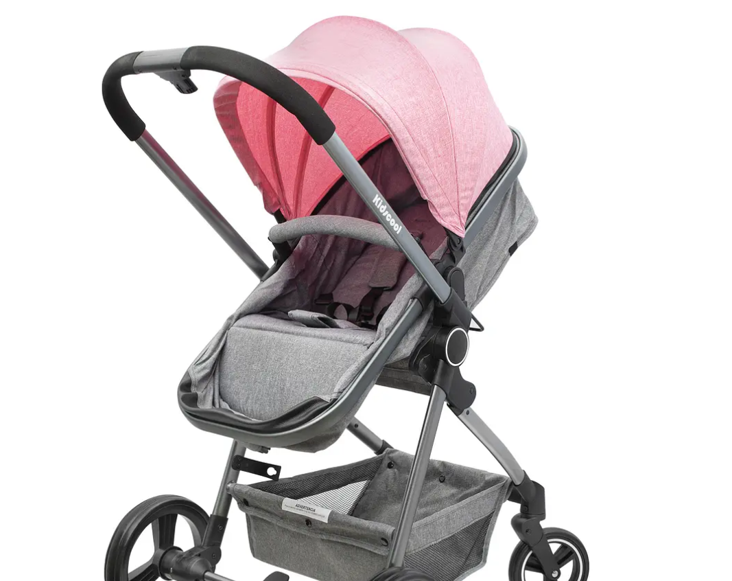 Coche Cuna City Travel Rosa -2