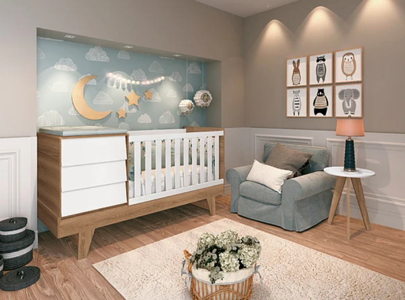 CUNA 3 EN 1 CON COMODA NOAH PRINCE BLANCO- CARAMELO-4