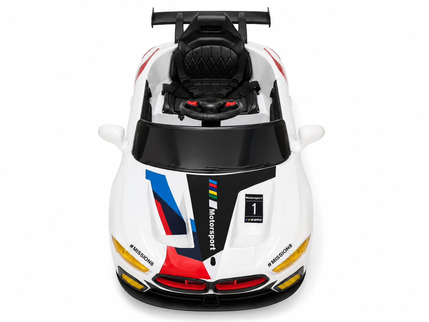 Auto Eléctrico Infantil Kidscool Deportivo Racer Blanco 12V Con Control Remoto-2
