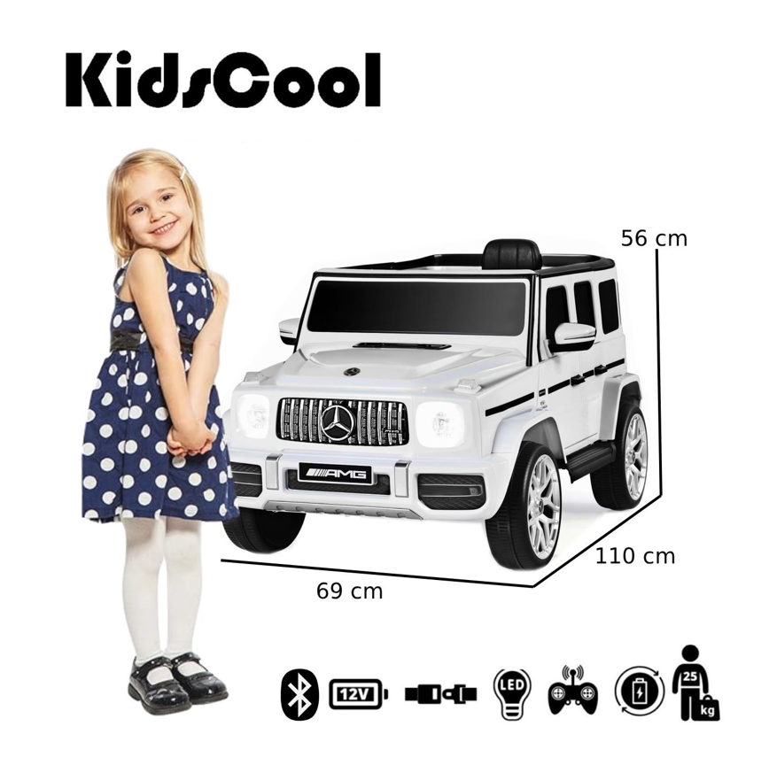 AUTO A BATERIA JEEP MERCEDES G63 BLANCO-3