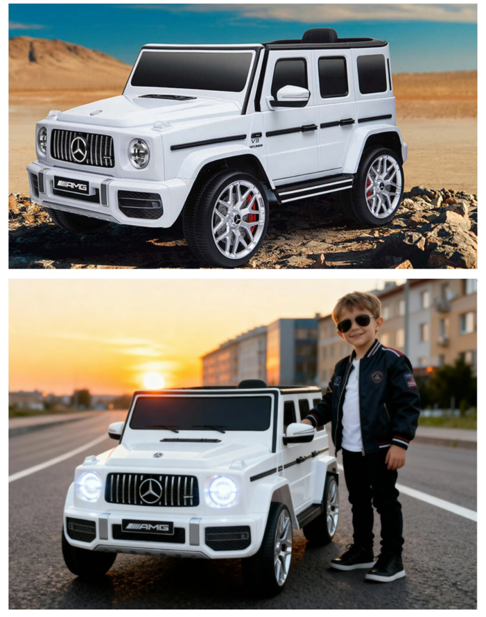 AUTO A BATERIA JEEP MERCEDES G63 BLANCO-4