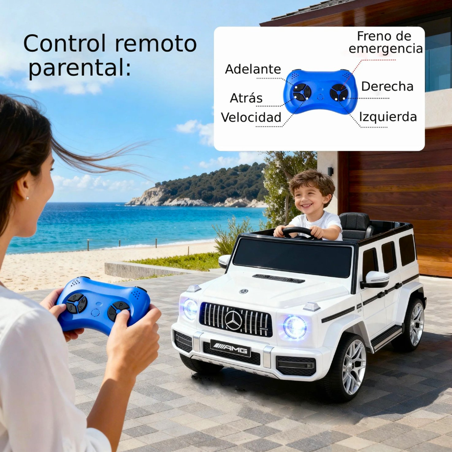 AUTO A BATERIA JEEP MERCEDES G63 BLANCO-5