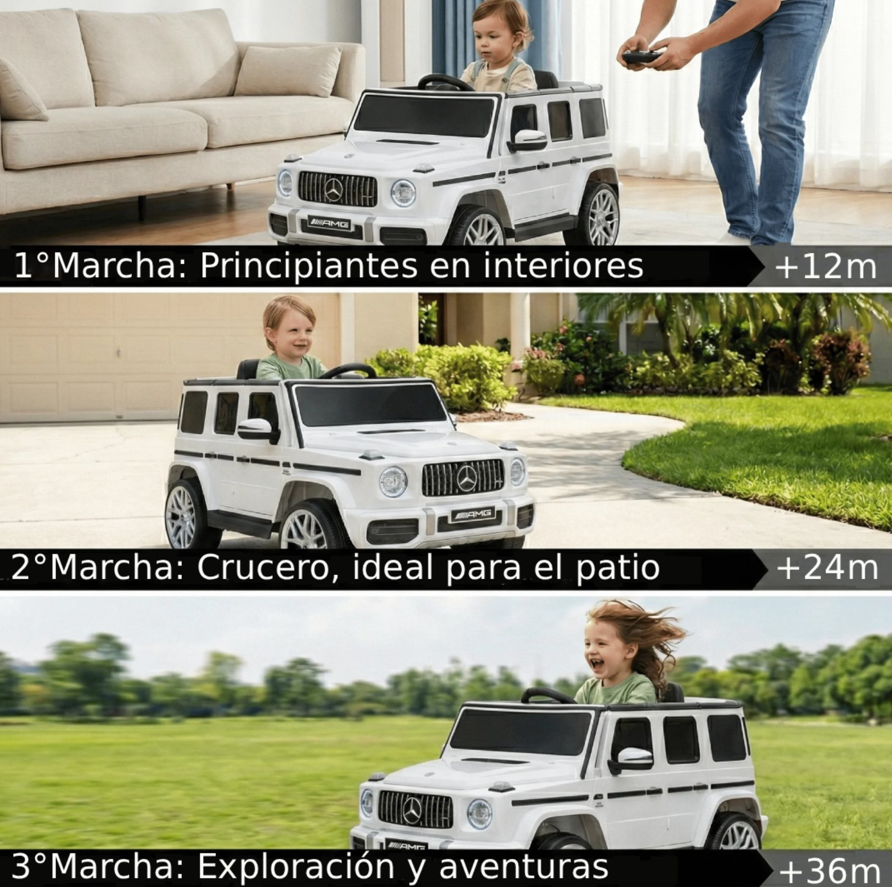 AUTO A BATERIA JEEP MERCEDES G63 BLANCO-6