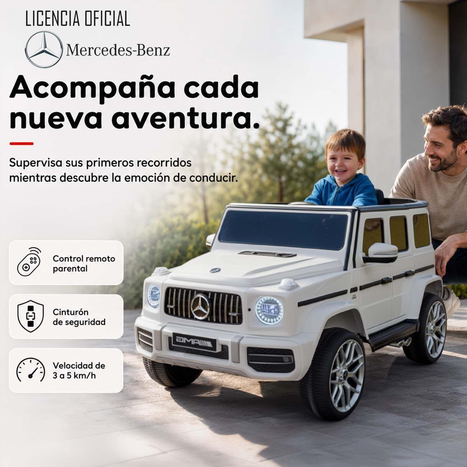 Auto A Bateria Jeep Mercedes Benz G63 Blanco -3