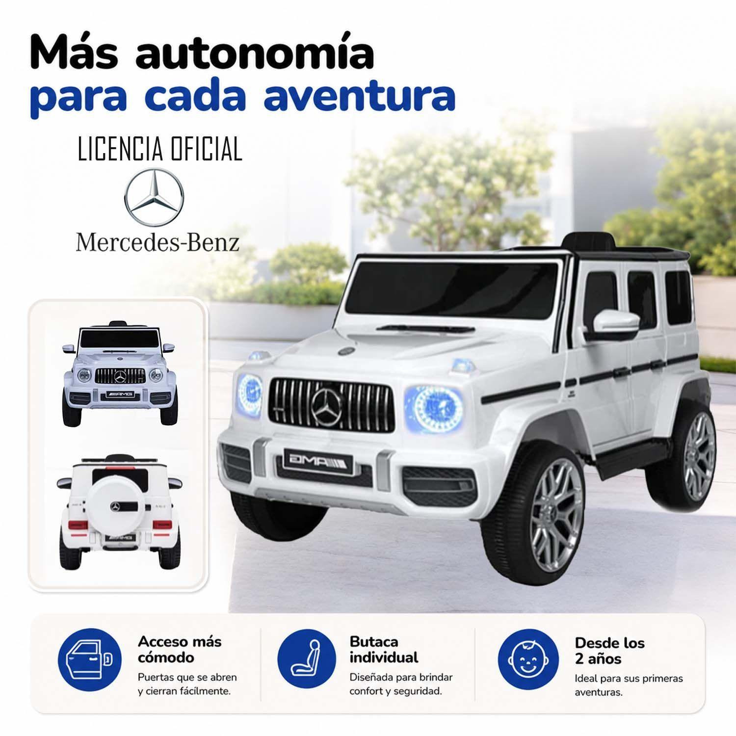 Auto A Bateria Jeep Mercedes Benz G63 Blanco -4