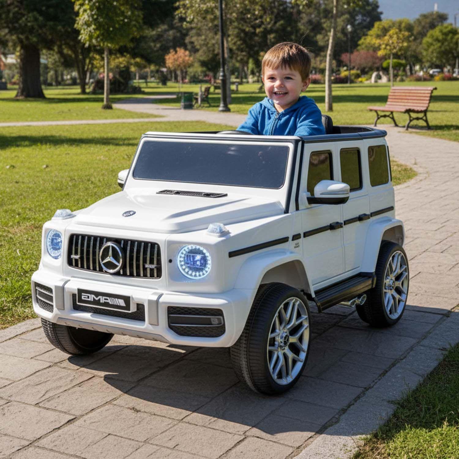 Auto A Bateria Jeep Mercedes Benz G63 Blanco -5