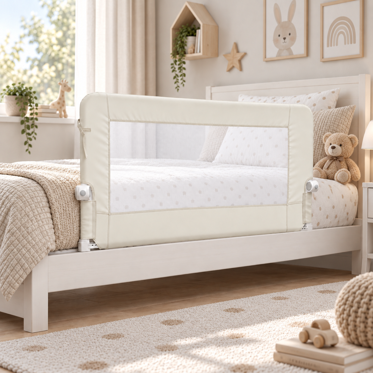 Baranda De Cama Protección Niños 1.1M Abatible Kidscool -5