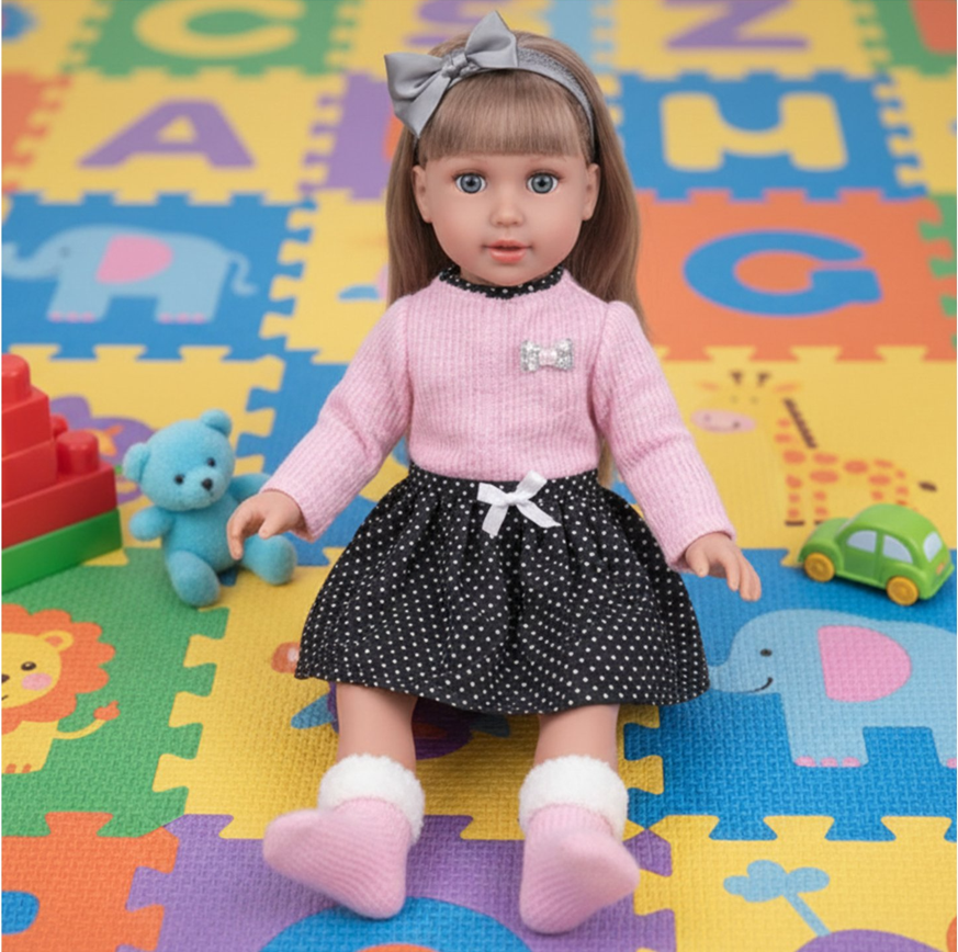 Muñeca De Apego Sofy 40cm Suave Rosada-3
