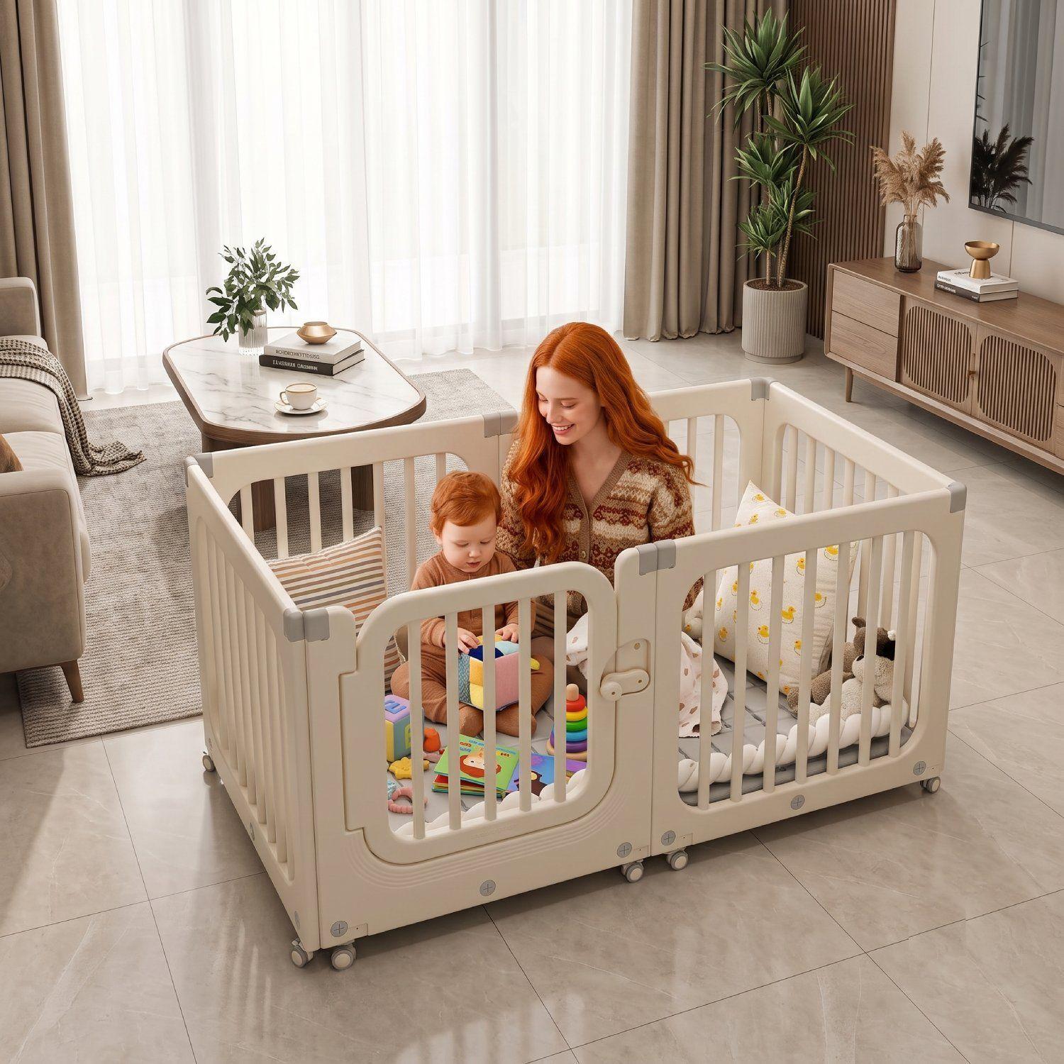 Corral De Juegos Móvil Para Bebés Kidscool Estilo Nórdico-2