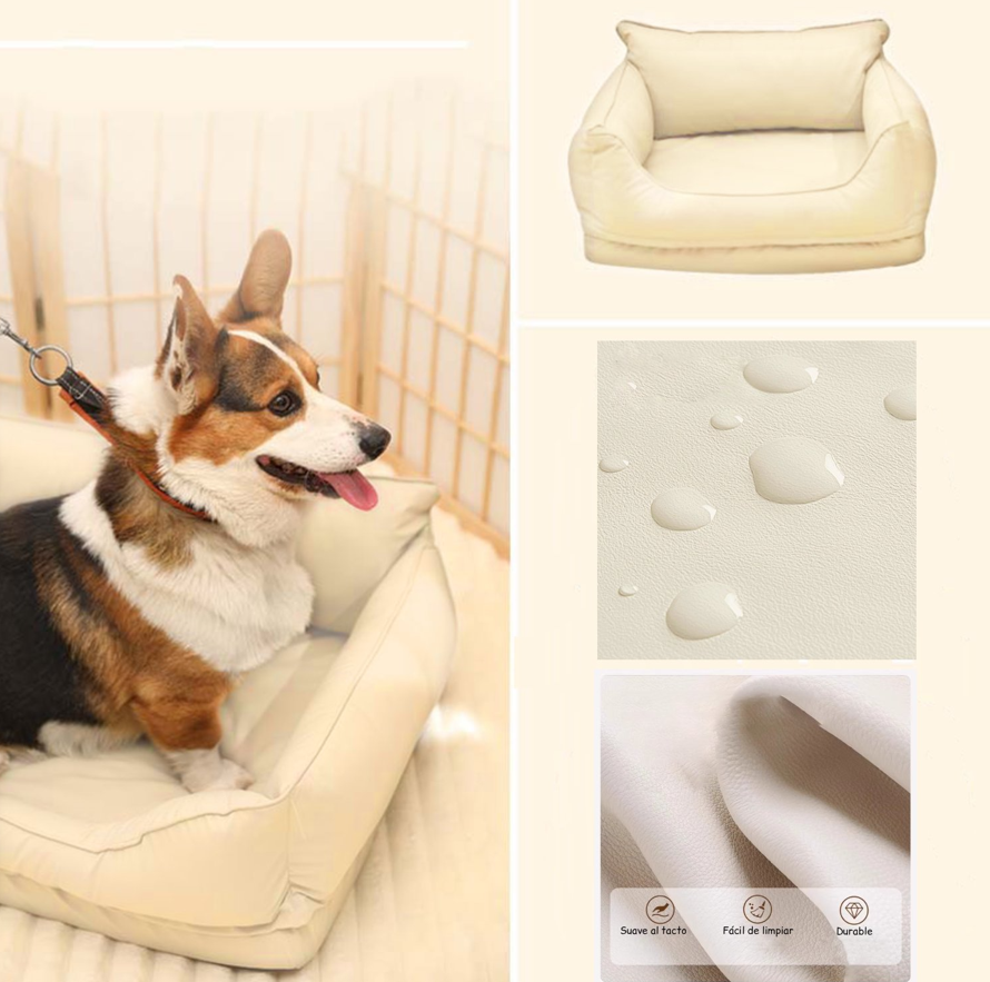 Cama Sofá Impermeable para Mascotas Beige Talla M -3