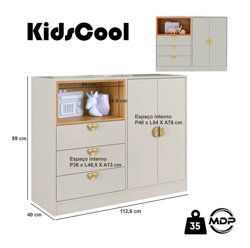 Cómoda Cariño 2 Puertas Y 3 Cajones Arena -4