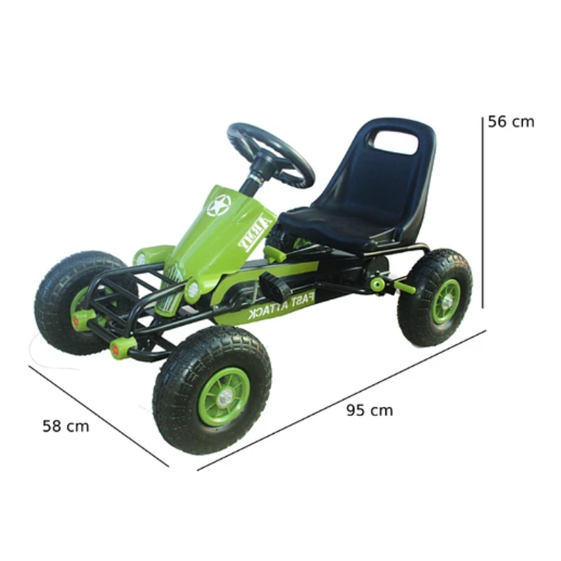 GO KART RACING ARMY XL VERDE-2