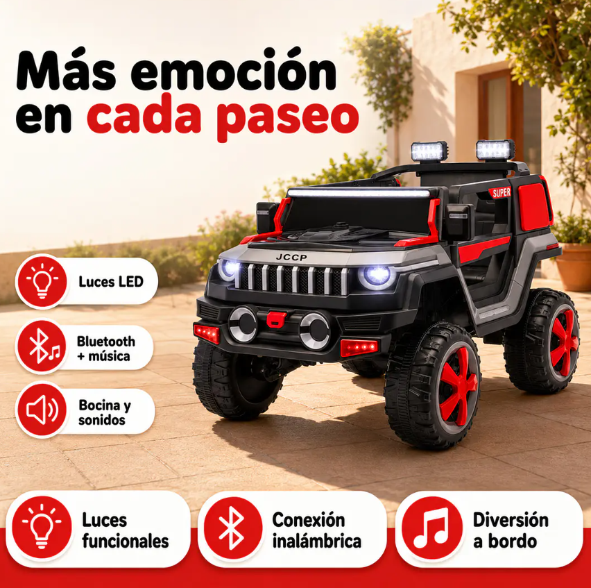 Auto A Batería Todoterreno Gris 12V Kidscool Bluetooth Control Remoto   -3