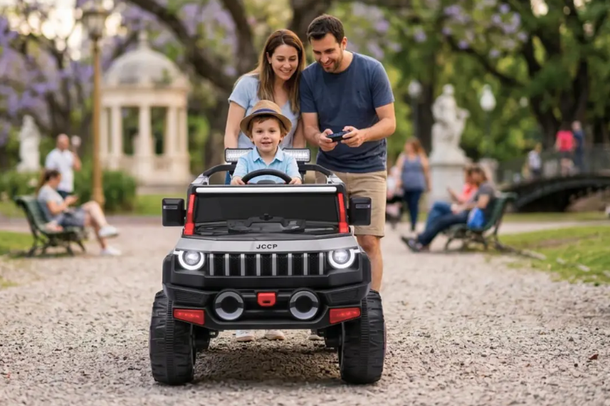 Auto A Batería Todoterreno Gris 12V Kidscool Bluetooth Control Remoto   -6