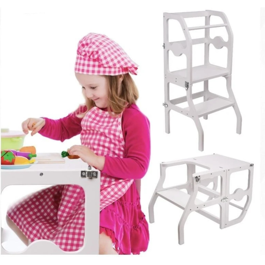 TORRE DE APRENDIZAJE CONVERTIBLE MONTESSORI BLANCA-3